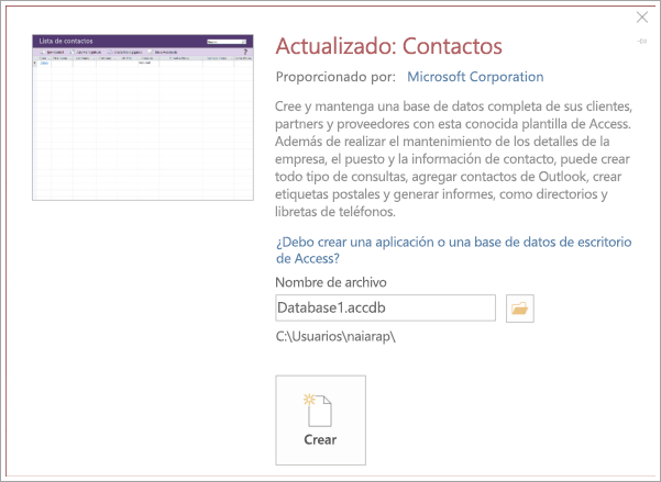 Captura de pantalla de la interfaz de la lista de contactos