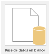 Icono de una base de datos en blanco