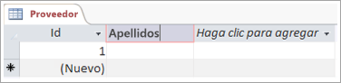 Fragmento de c�digo de pantalla del campo para agregar un nombre descriptivo a una columna