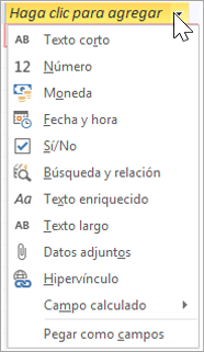 Agregue una nueva columna de tabla, escriba "B�squeda y relaci�n".