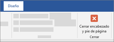 Cerrar encabezado o pie de p�gina