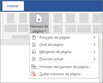 Insertar n�mero de p�gina