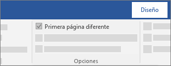 Primera p�gina diferente