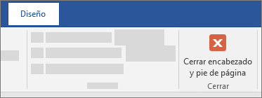 Cerrar encabezado o pie de p�gina